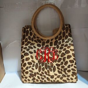 Embroidered Initials Handbag